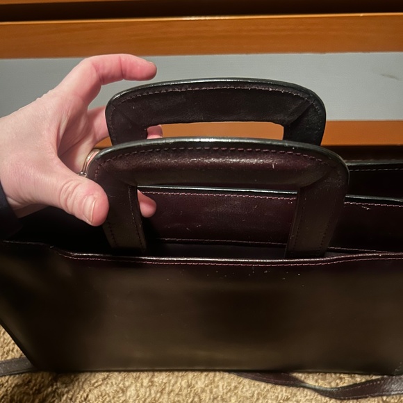 Deep maroon/brown briefcase - Picture 10 of 12